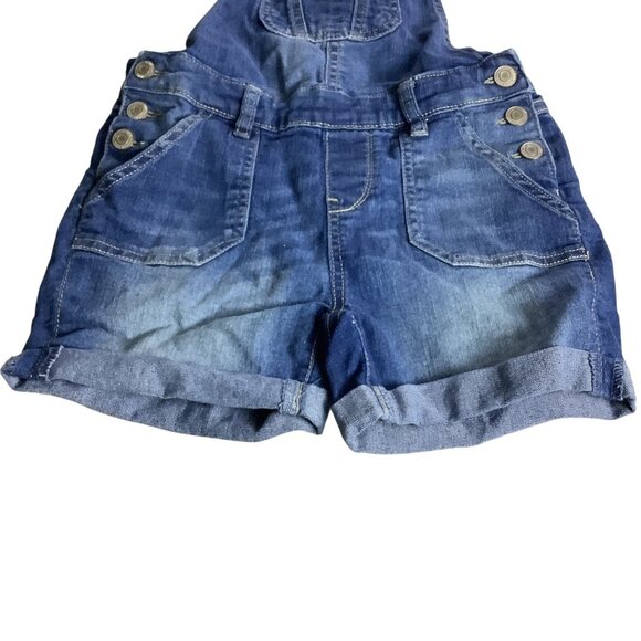 Vanilla Star Girls Denim Shortalls Adjustable Size 8 Jean Bib Overalls Pockets - Picture 12 of 15